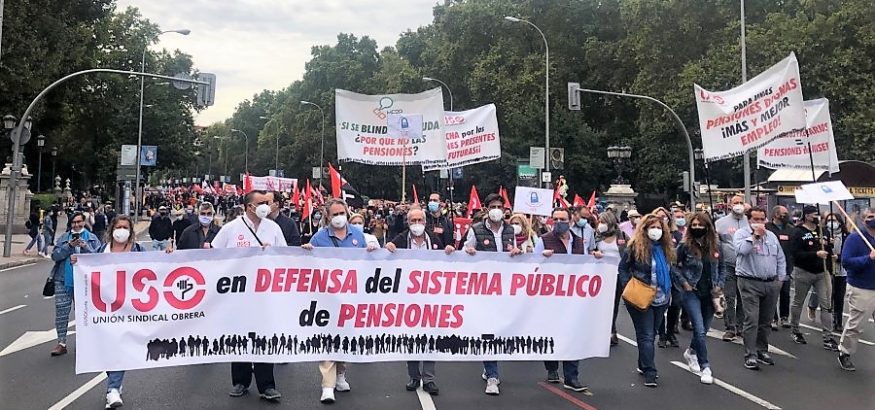 USO, en defensa de las pensiones públicas con COESPE