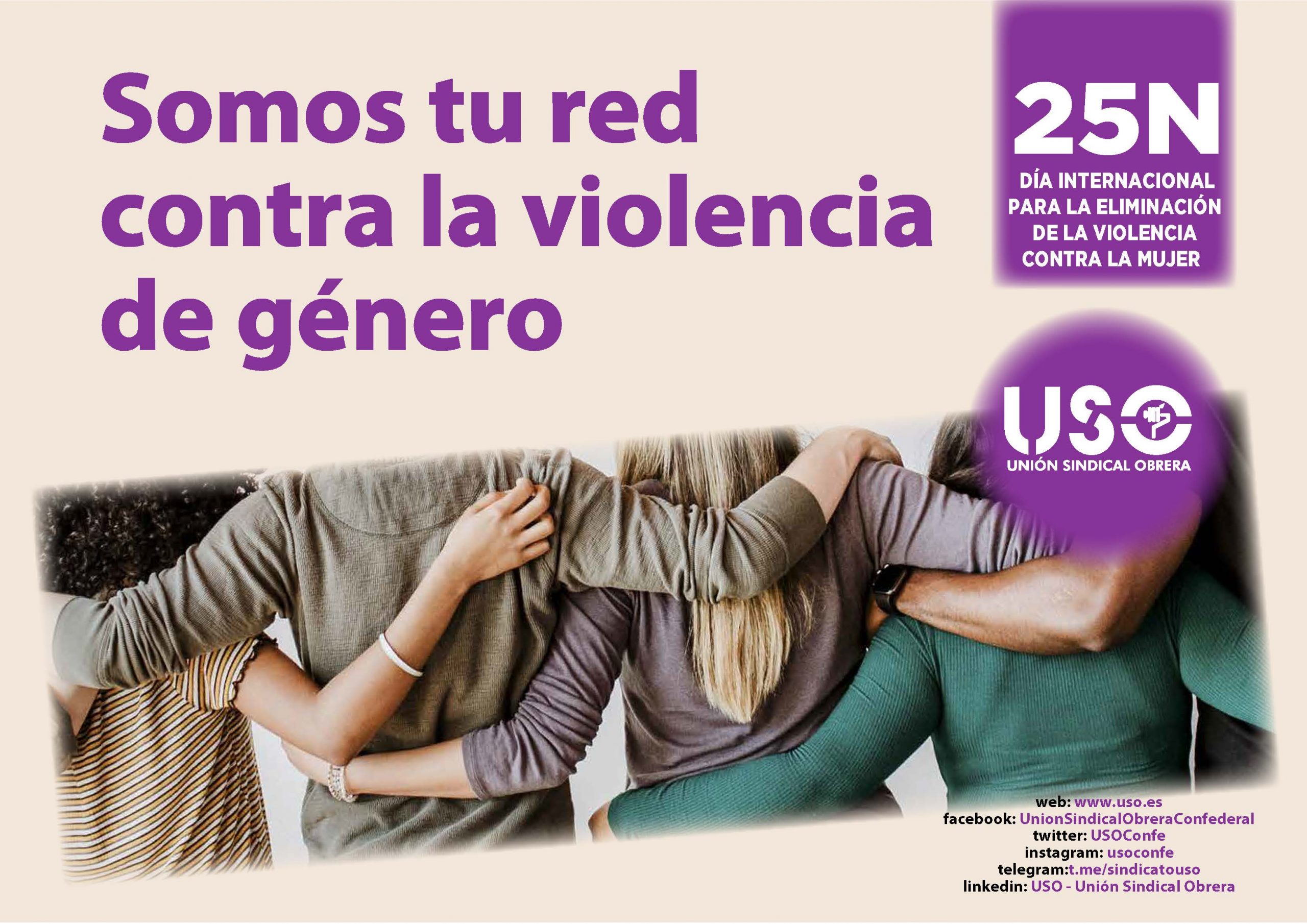 Campaña USO 25N. Somos tu red contra la violencia de género