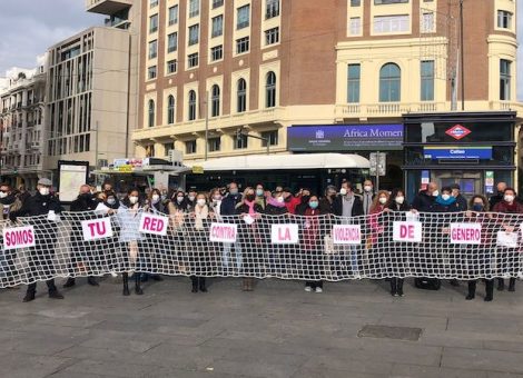 USO escenifica en Madrid su red contra la violencia de género
