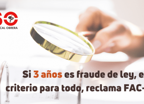 FAC-USO reclama establecer los 3 años como criterio común de fraude de ley de interinos