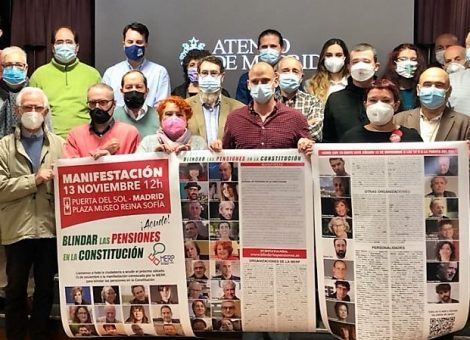 Acude a la manifestación del 13N por el Blindaje de las Pensiones