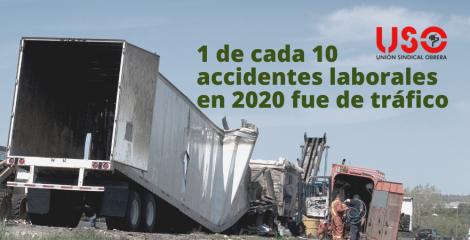 El 10,3% de los accidentes laborales en 2020 fueron de tráfico