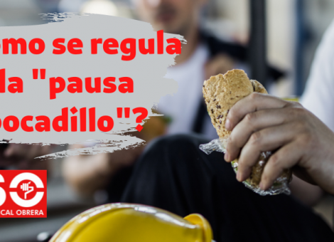¿Cómo se regula el descanso entre jornada o “pausa bocadillo”?