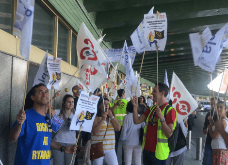 USO y Sitcpla solicitan medidas cautelarísimas por el derecho a huelga en Ryanair