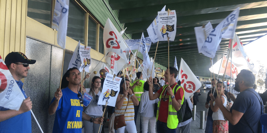 USO y Sitcpla solicitan medidas cautelarísimas por el derecho a huelga en Ryanair