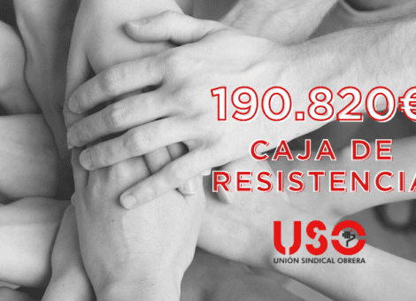 La Caja de Resistencia de USO apoya a la afiliación con 190.000 euros