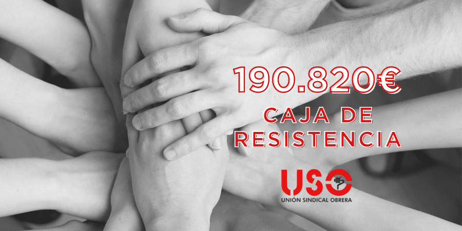 La Caja de Resistencia de USO apoya a la afiliación con 190.000 euros