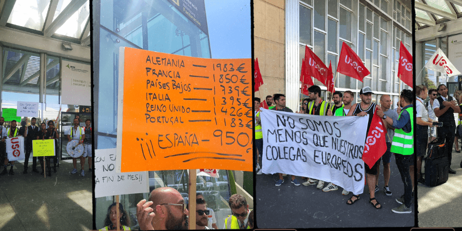 Éxito de seguimiento en las huelgas de Ryanair e Easyjet a pesar de los SSMM del 100 %