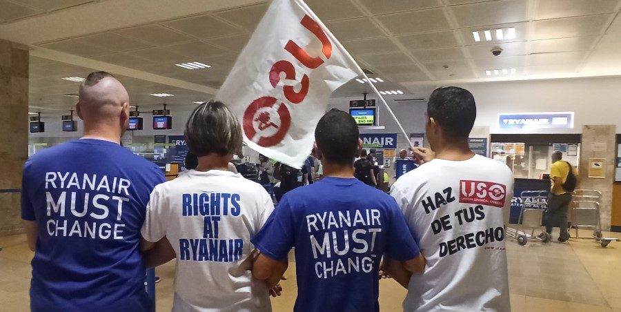 USO convoca nuevas jornadas de huelga en Ryanair en julio
