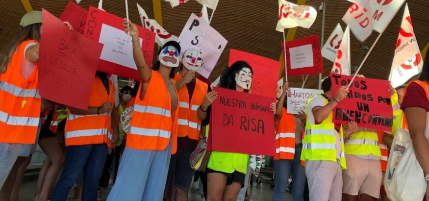 USO denuncia coacción y esquirolaje en la huelga de tripulantes de Iberia Express