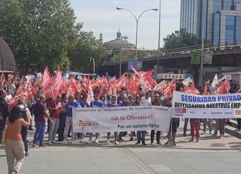 Los trabajadores de seguridad privada reclaman convenio y salario dignos