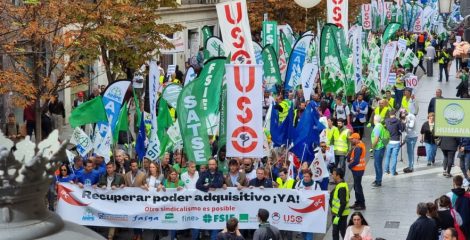 8.000 trabajadores se manifiestan en Madrid por la recuperación del poder adquisitivo