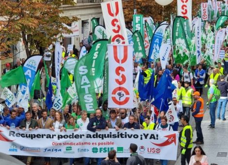 8.000 trabajadores se manifiestan en Madrid por la recuperación del poder adquisitivo