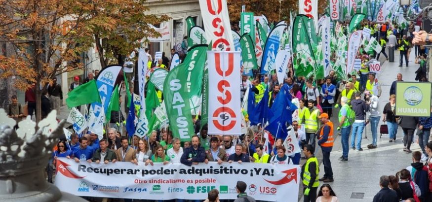 8.000 trabajadores se manifiestan en Madrid por la recuperación del poder adquisitivo