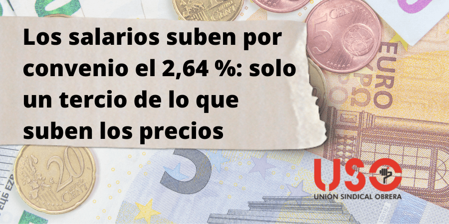La subida salarial pactada en convenio sigue siendo un tercio del IPC