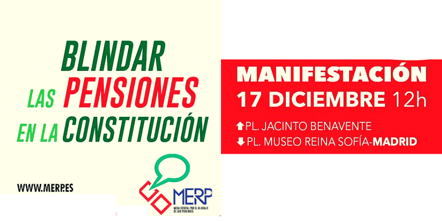 La MERP convoca manifestación en Madrid el 17 de diciembre