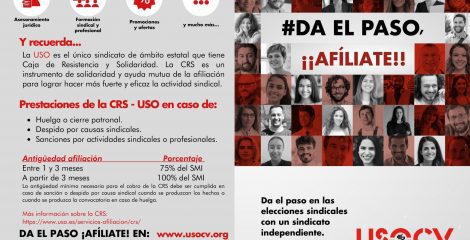 Díptico #DAELPASO Afíliate USO-CV Castellano