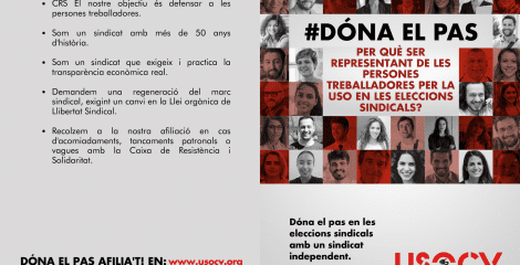 Díptico #DAELPASO Representantes USO-CV Valenciano