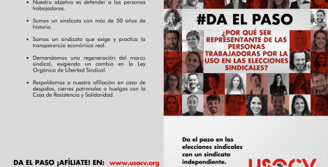 Díptico #DAELPASO Representantes USO-CV Castellano