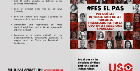 Díptico #DAELPASO Representantes USO-Illes Balears