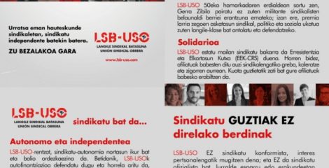 Díptico #DAELPASO ¿Qué es la USO? LSB-USO Euskadi
