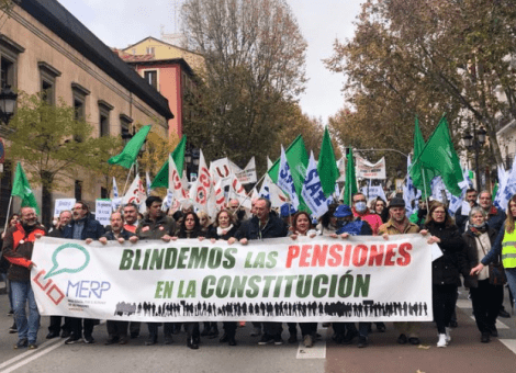 Una vez más, USO en la calle para blindar las pensiones