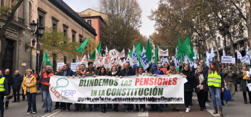 Una vez más, USO en la calle para blindar las pensiones