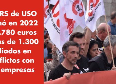 USO abonó mediante su CRS 304.780 euros a 1.300 afiliados en conflicto
