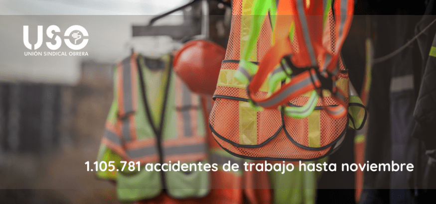 La siniestralidad laboral supera el millón de accidentes hasta noviembre