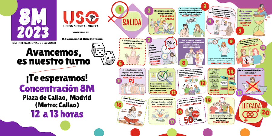 Manifiesto y movilizaciones 8M. Avancemos en corresponsabilidad