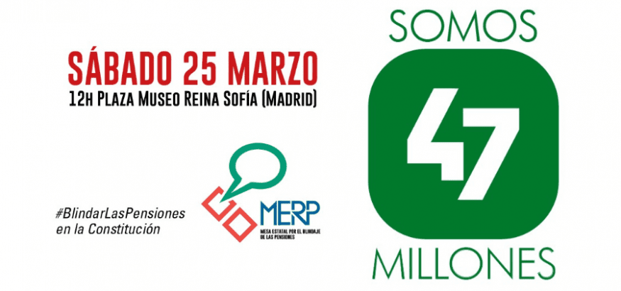 Sindicato USO. La MERP presenta la campaña "Somos 47 millones" el 25 de marzo en Madrid