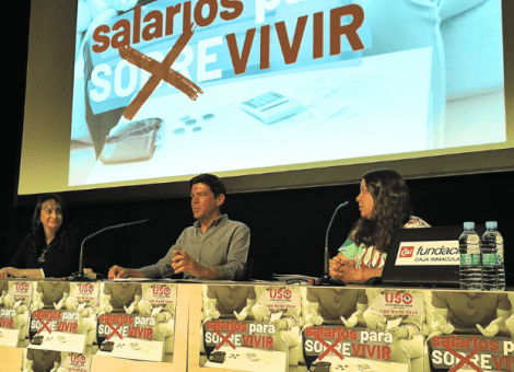 USO denuncia que los salarios valen cada vez menos para las familias