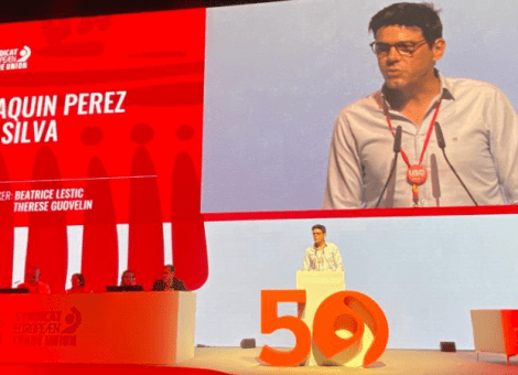 Joaquín Pérez, en el Congreso de la CES: más democracia sindical