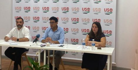 Pérez inaugura la nueva sede de USO en Extremadura