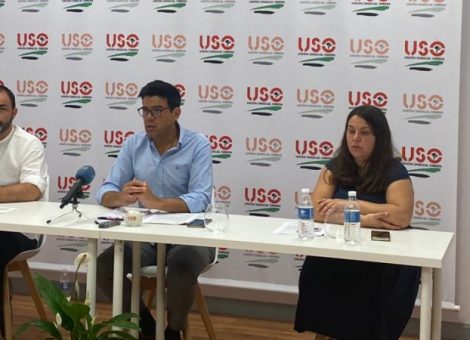 Pérez inaugura la nueva sede de USO en Extremadura