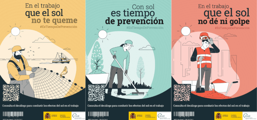 Campaña del INSST sobre trabajar al aire libre, con calor y riesgos asociados