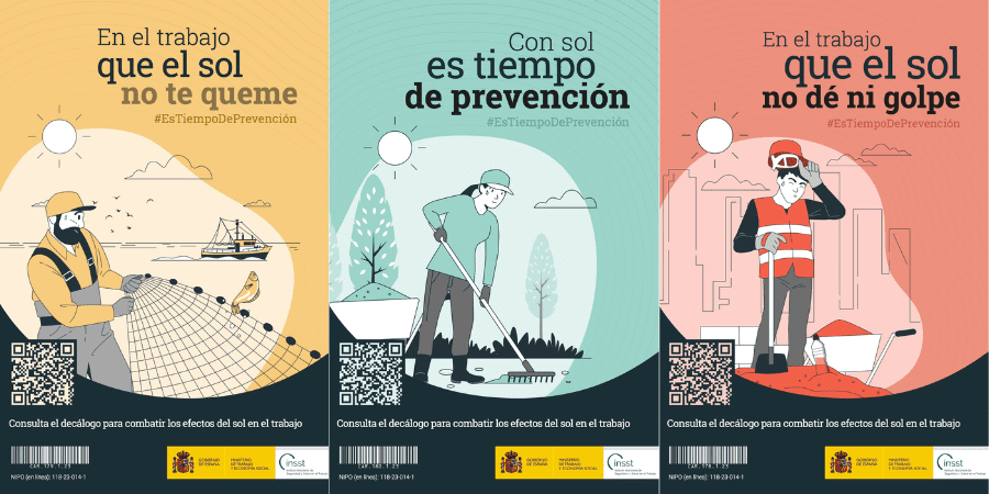 Campaña del INSST sobre trabajar al aire libre, con calor y riesgos asociados