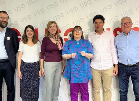 La secretaria general de la CES, Esther Lynch, se reúne con USO