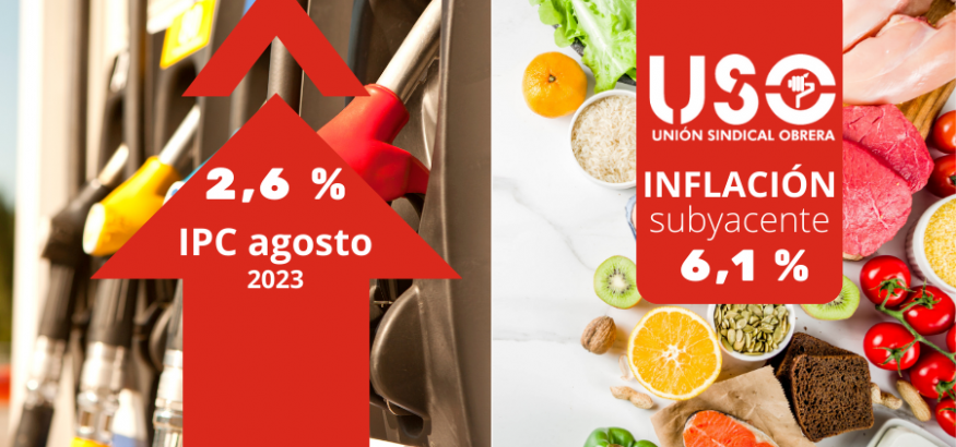 El IPC en agosto en el 2,6 %, con la alimentación y los carburantes disparados