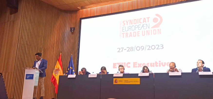 Joaquín Pérez reclama pluralismo y unidad sindical a la CES