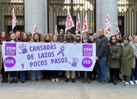 USO reclama el derecho de mujeres y niñas a vivir sin violencia