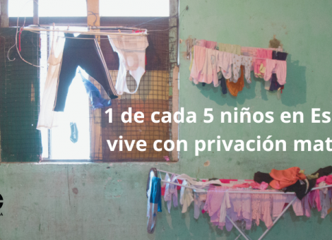 1 de cada 5 niños vive en situación de privación material infantil en España
