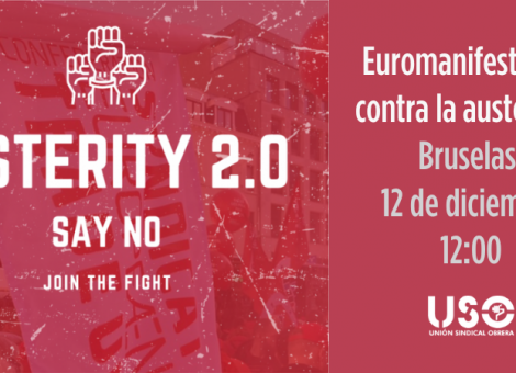 USO acude a la euromanifestación de la CES contra la austeridad en la UE