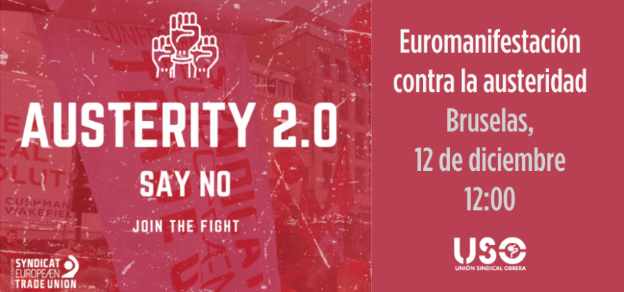 USO acude a la euromanifestación de la CES contra la austeridad en la UE