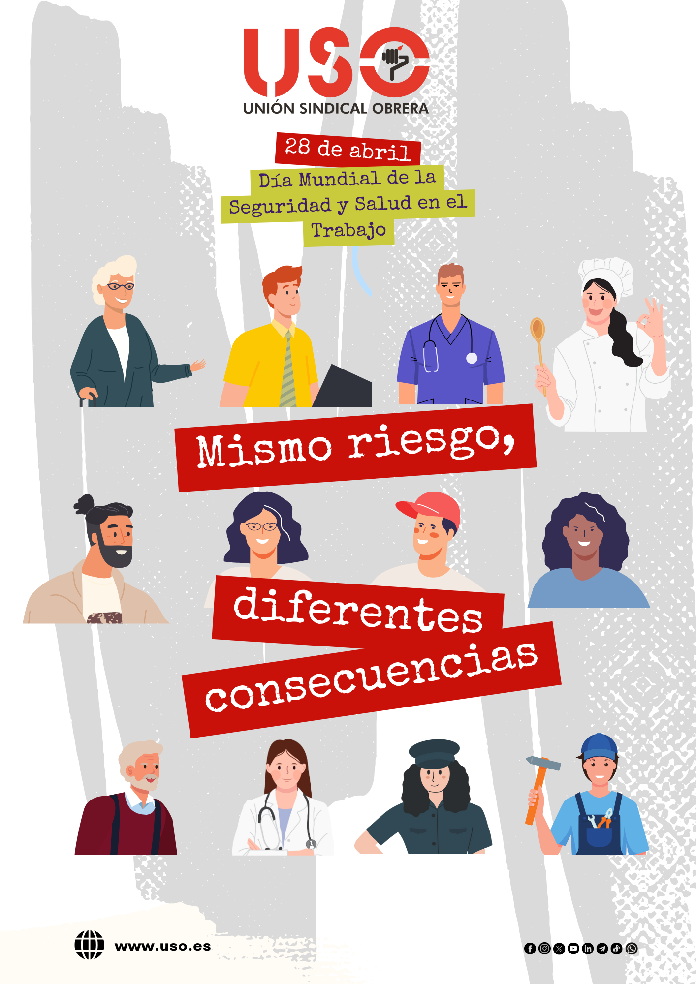 Mismo riesgo, diferentes consecuencias. Campaña 28 de abril