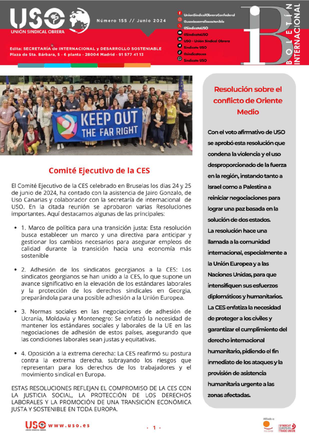Boletín Internacional Nº 156. ES-EN