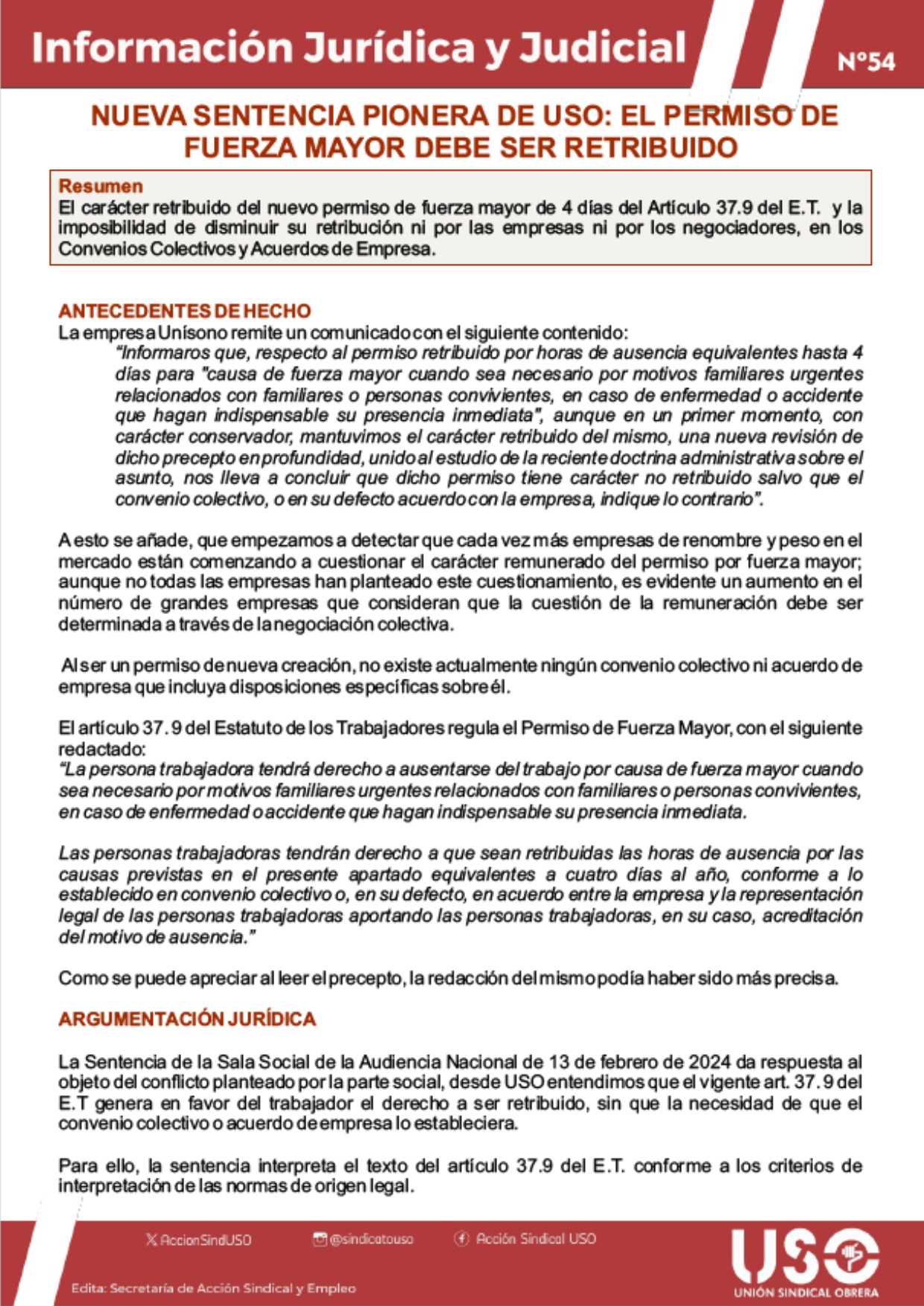 Información Jurídica y Judicial nº 54