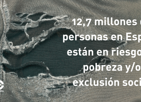 12,7 millones de personas en España están en riesgo de pobreza y/o exclusión social