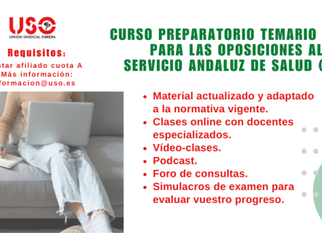 Nuevo curso de USO para el temario común de las oposiciones al SAS