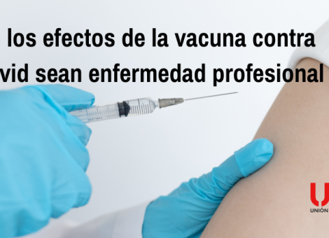 USO y Ateava piden reconocer como enfermedad profesional los efectos de la vacuna covid